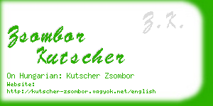 zsombor kutscher business card